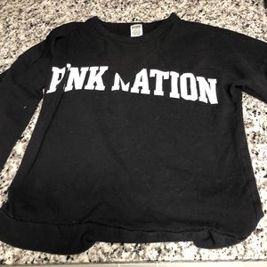 Pink Sweatshirt with Mesh Insert Size Small